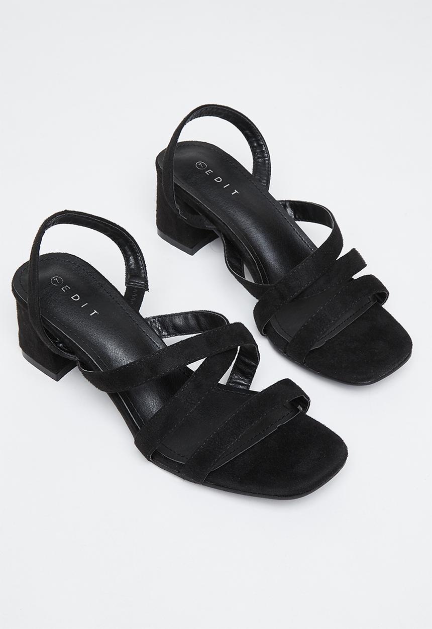 edit - Berkley slingback block heel - black