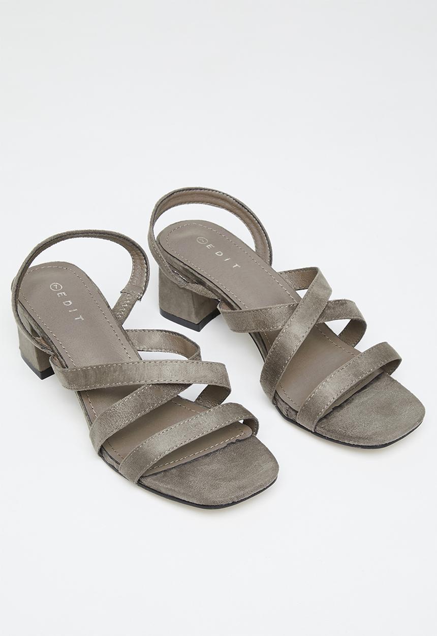 edit - Berkley slingback block heel - grey