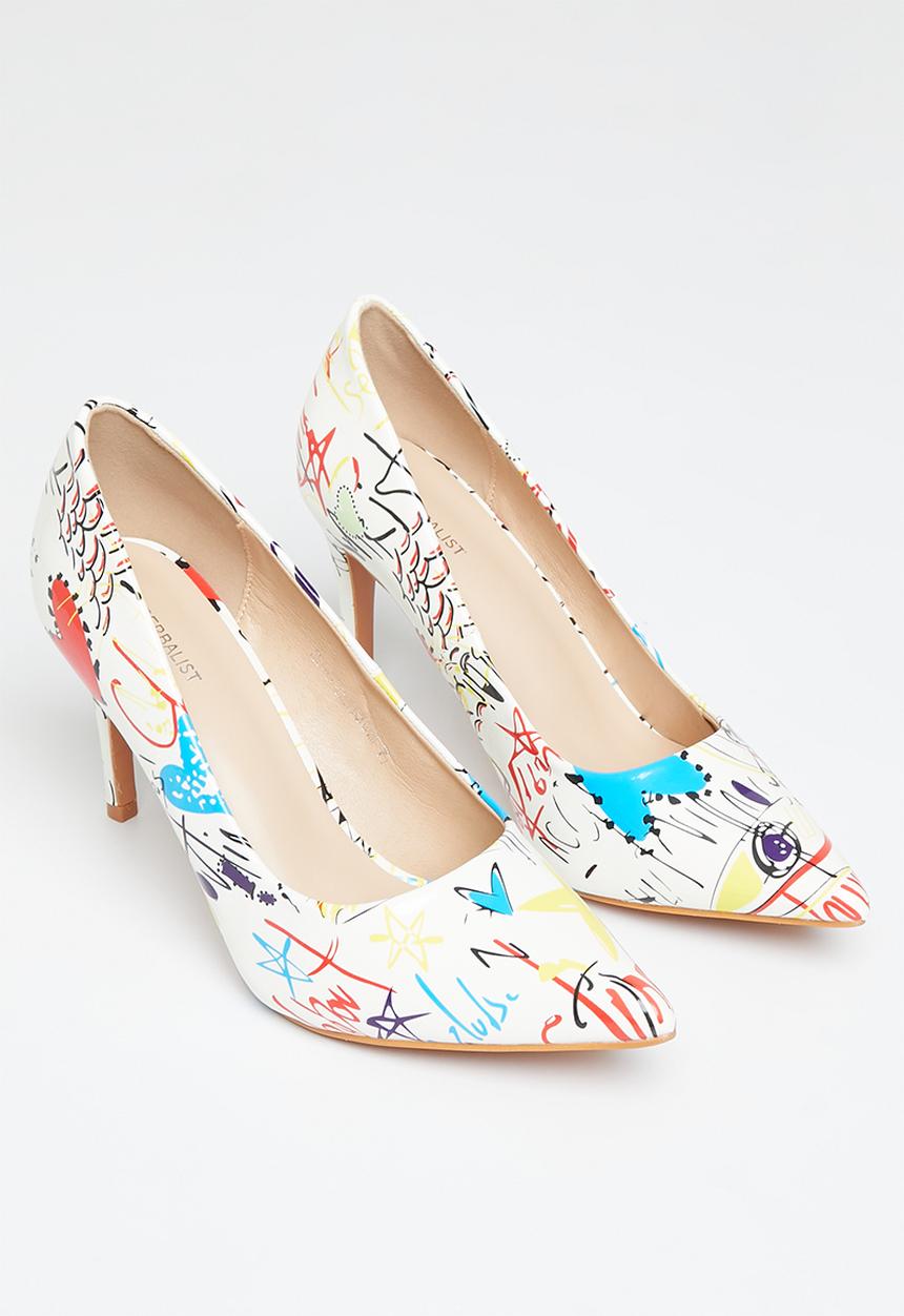 Superbalist - Cory print closed back court - white