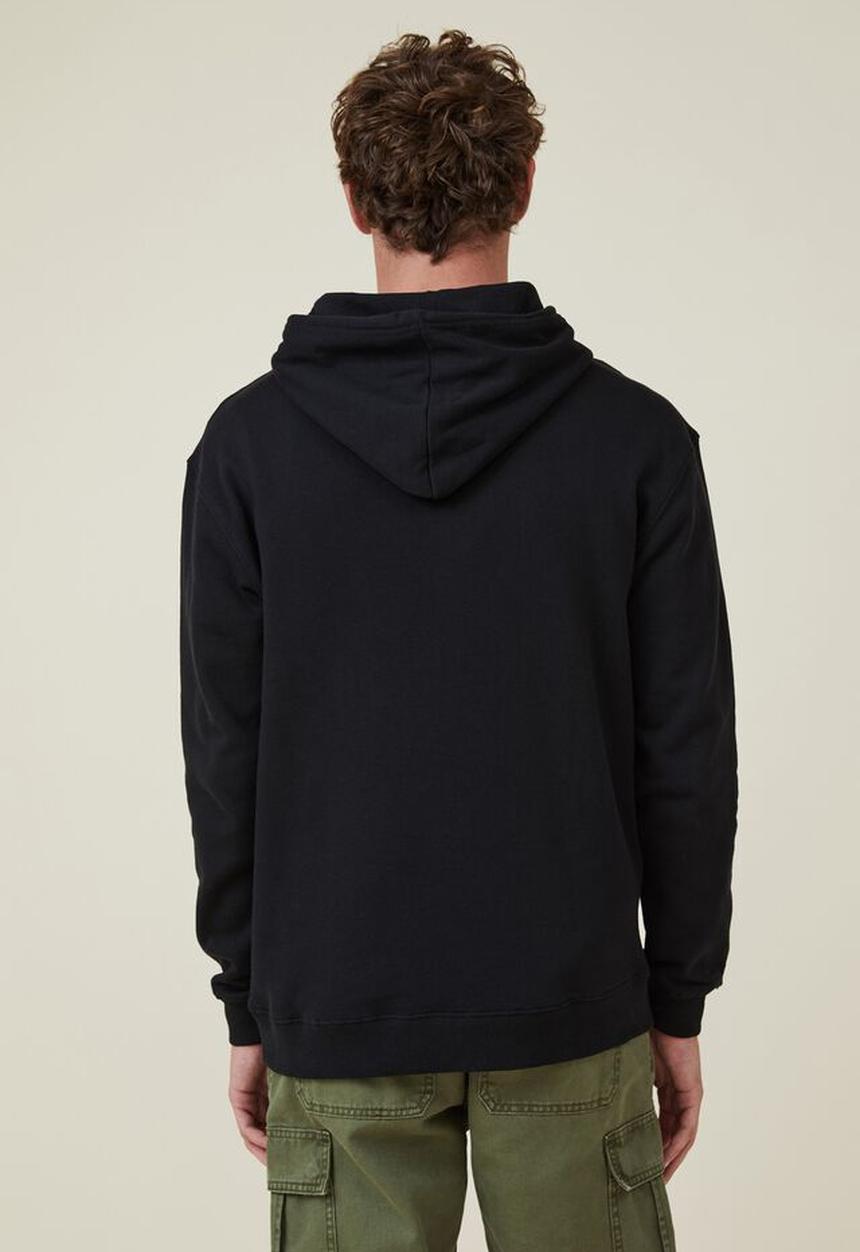 Cotton On - Graphic fleece pullover - black/haight ashbury