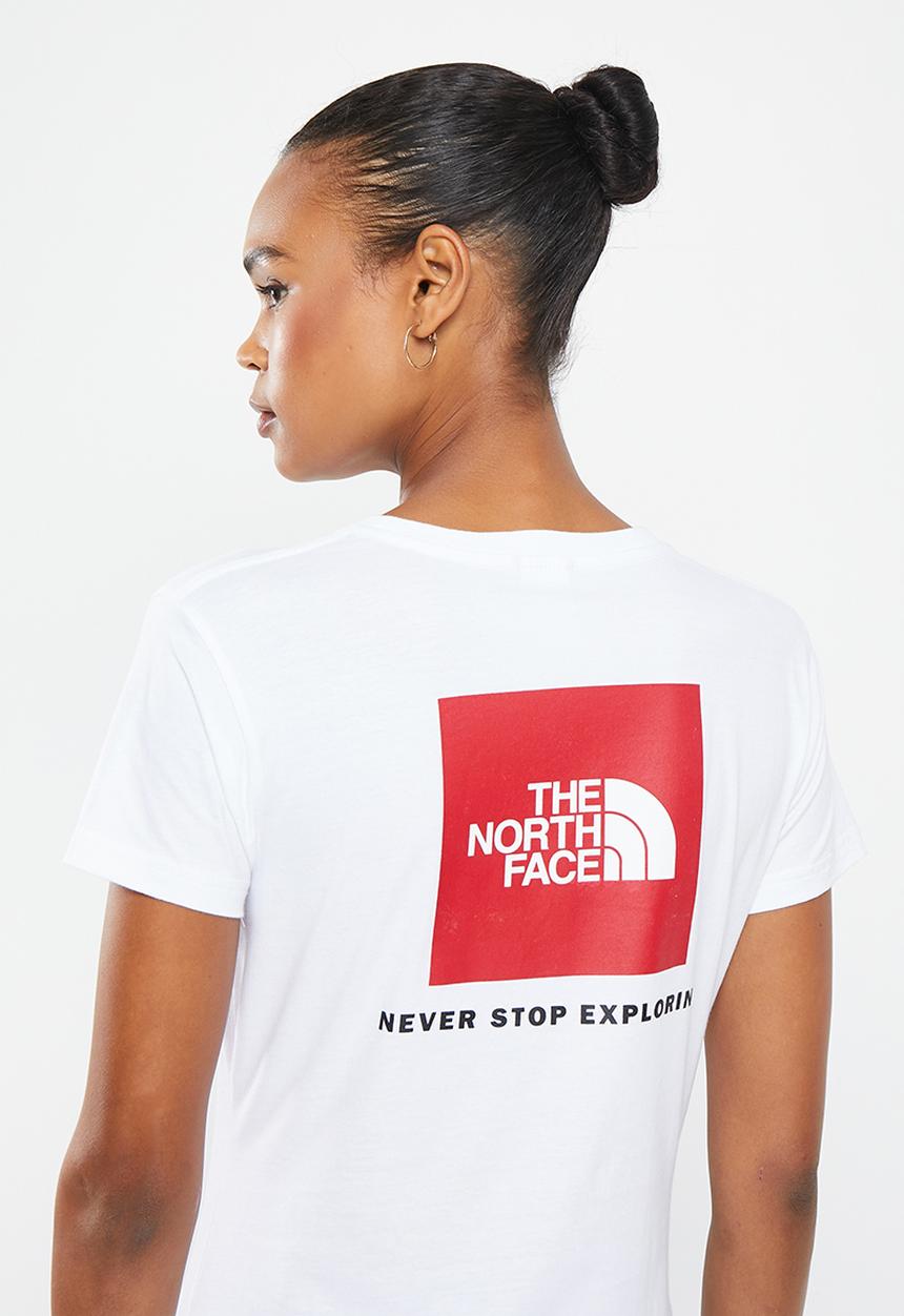 The North Face - W short sleeve red box tee - tnf white
