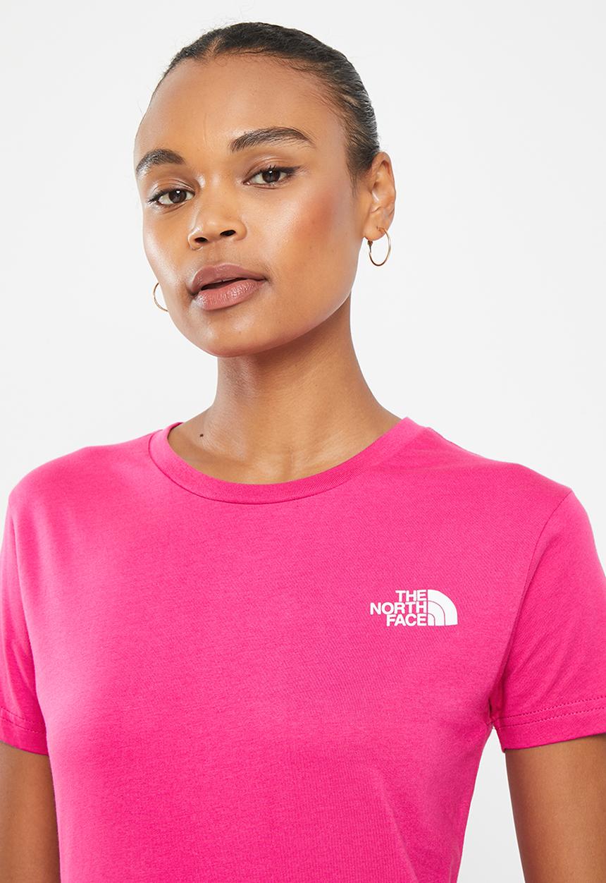 The North Face - W short sleeve red box tee - fuschia pink