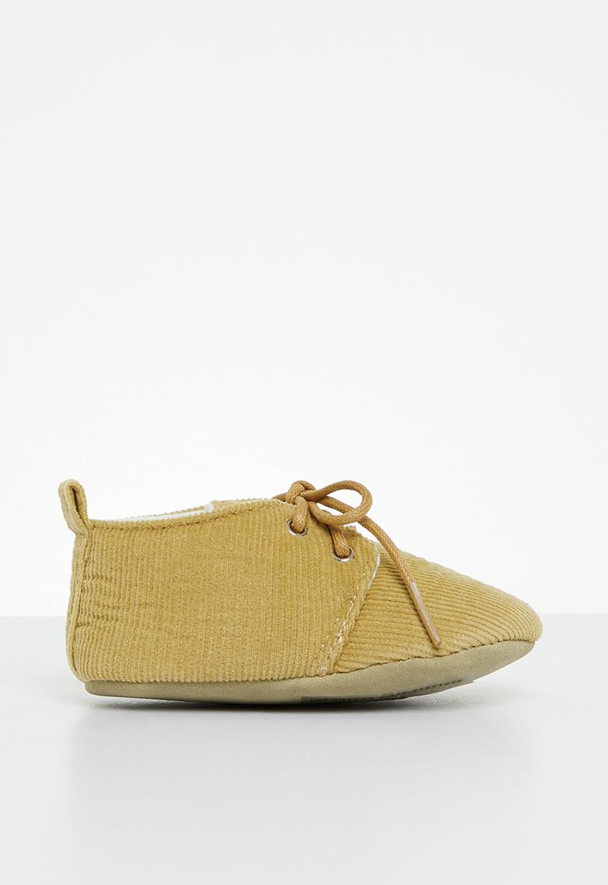Pop Candy - Corduroy soft sole shoe - tan