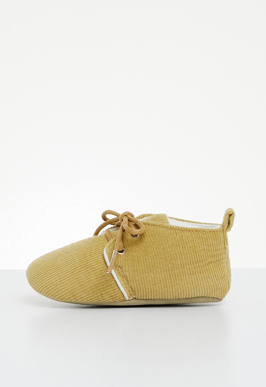 Pop Candy - Corduroy soft sole shoe - tan