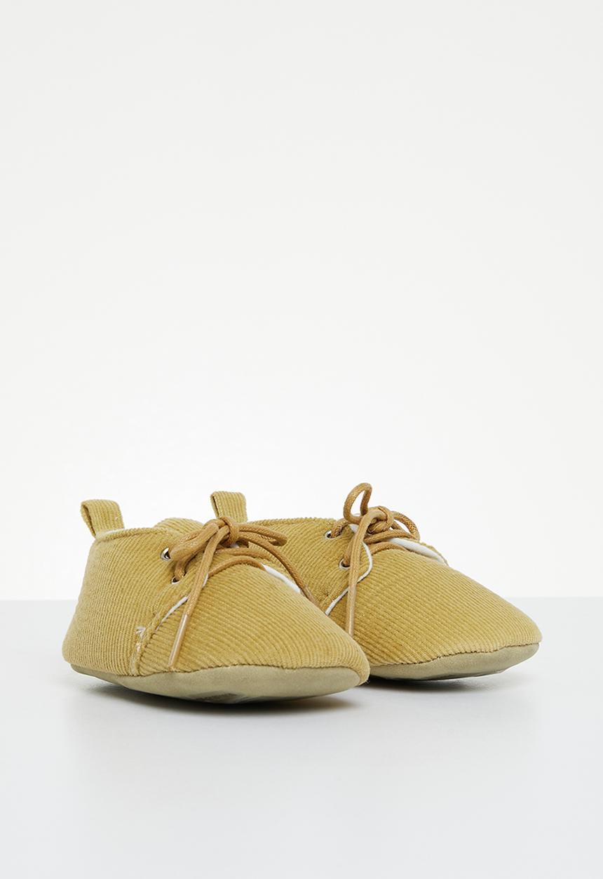 Pop Candy - Corduroy soft sole shoe - tan