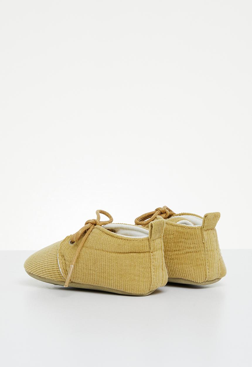 Pop Candy - Corduroy soft sole shoe - tan