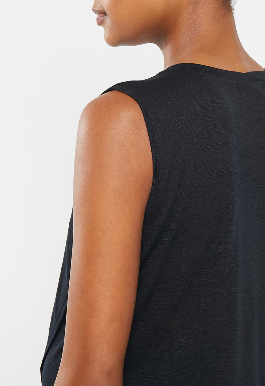 Superbalist - Maternity nursing wrap tank - black