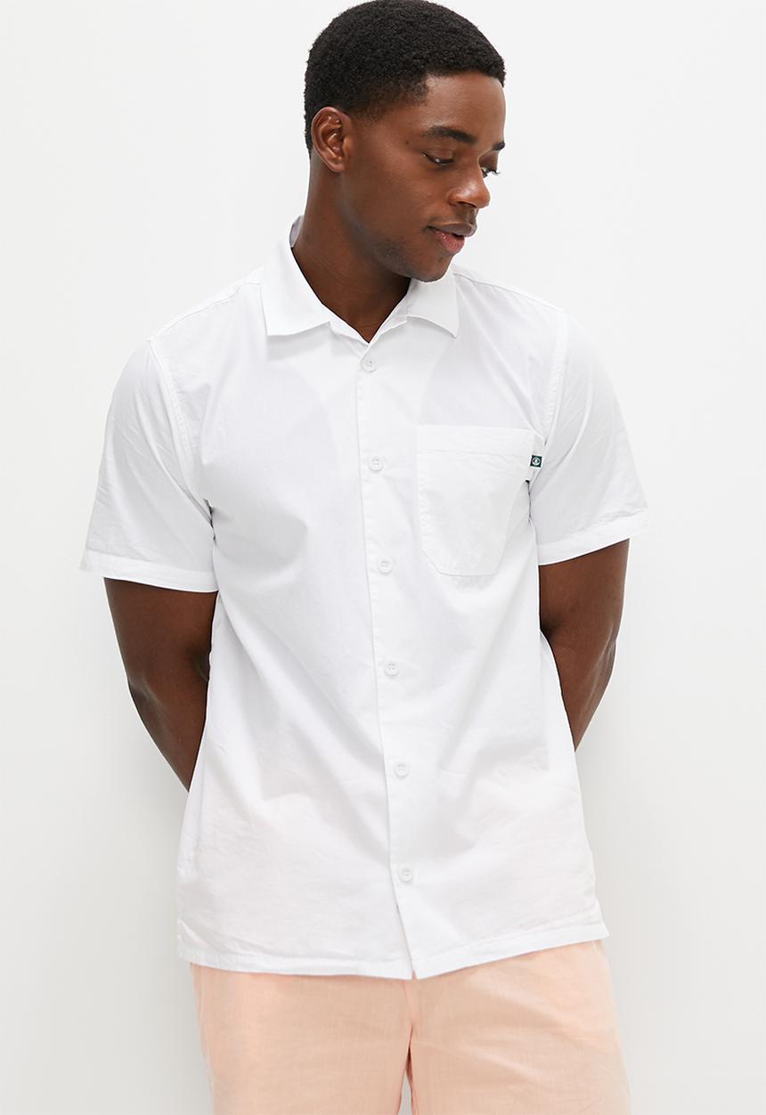 Lark & Crosse - Regular fit cracker shirt - white