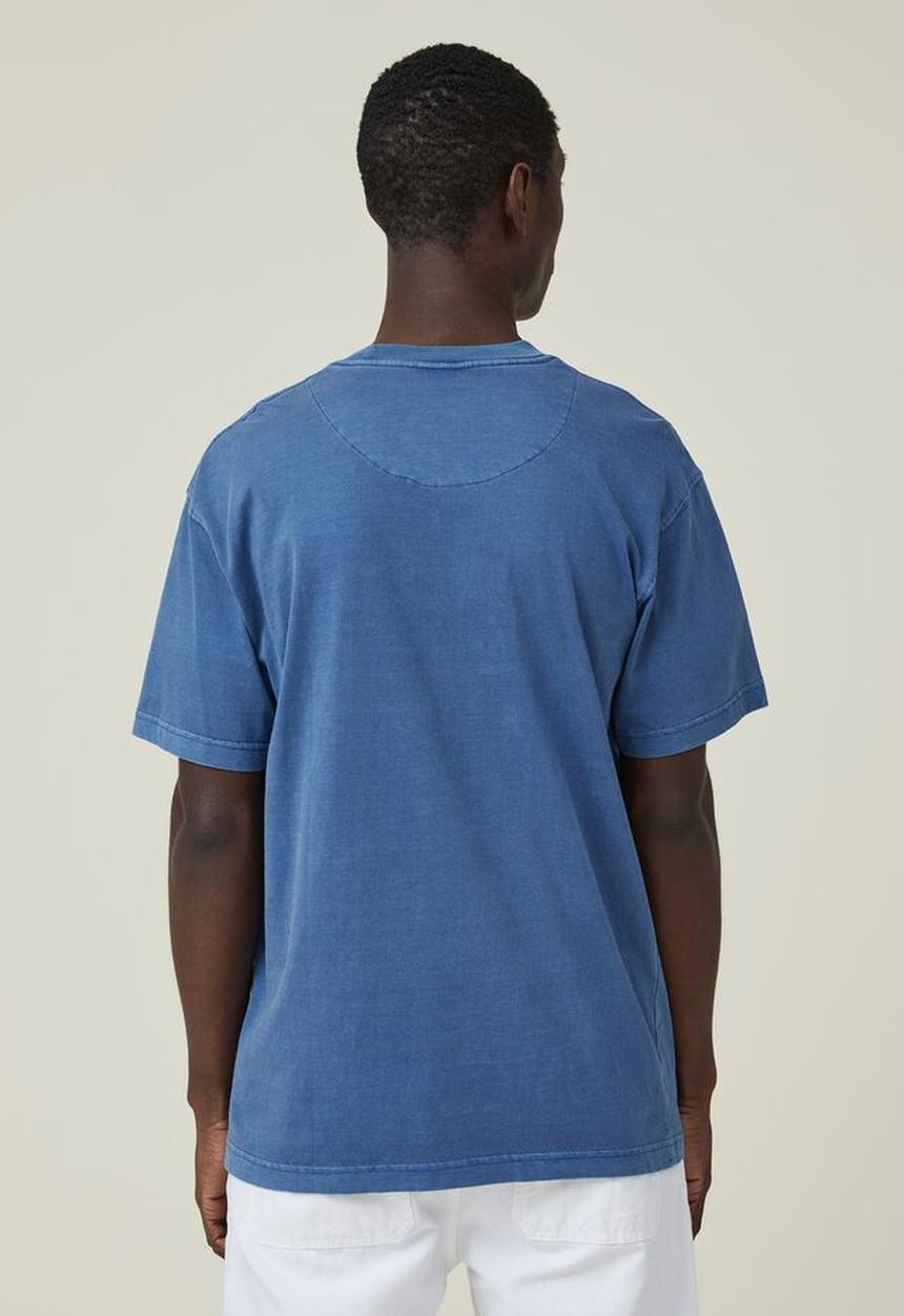Cotton On - Loose fit classic T-shirt - washed cobalt/performance