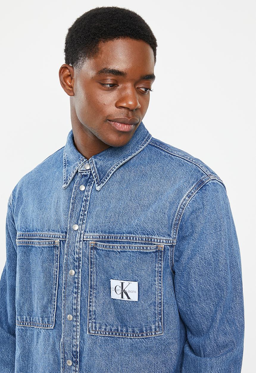 Calvin Klein - Linear denim shirt - denim medium