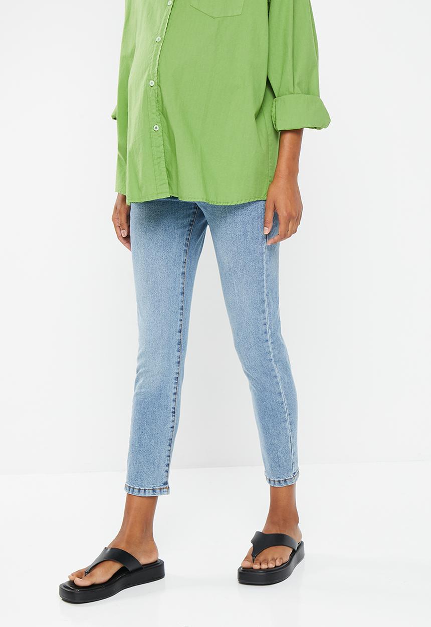 Cotton On - Maternity stretch mom jean (over belly) - rain blue