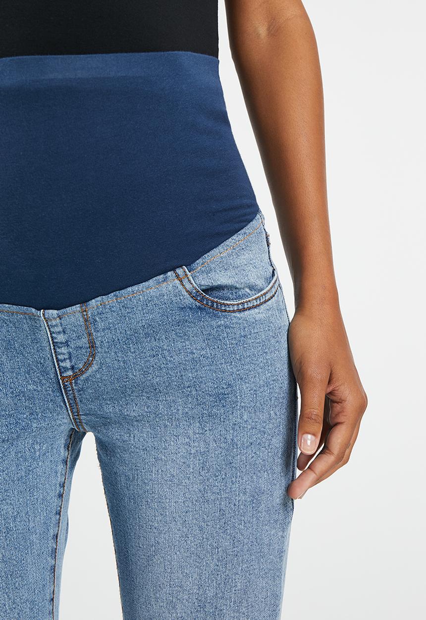 Cotton On - Maternity stretch mom jean (over belly) - rain blue