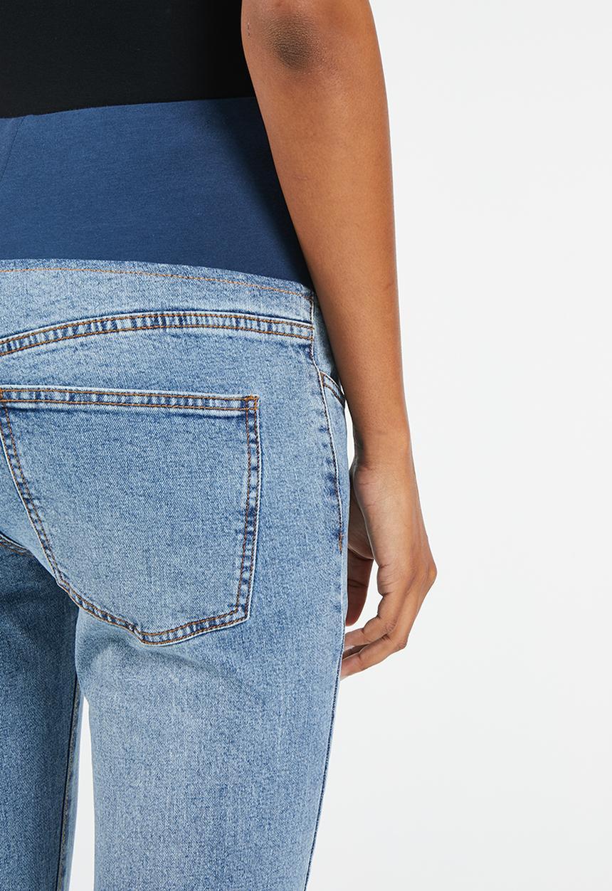 Cotton On - Maternity stretch mom jean (over belly) - rain blue