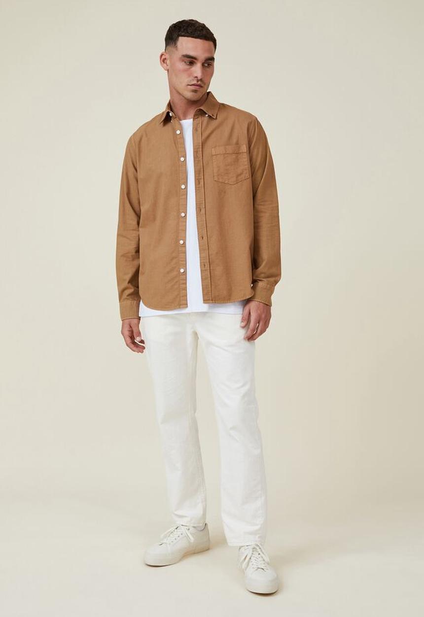 Cotton On - Mayfair long sleeve shirt - vintage gold