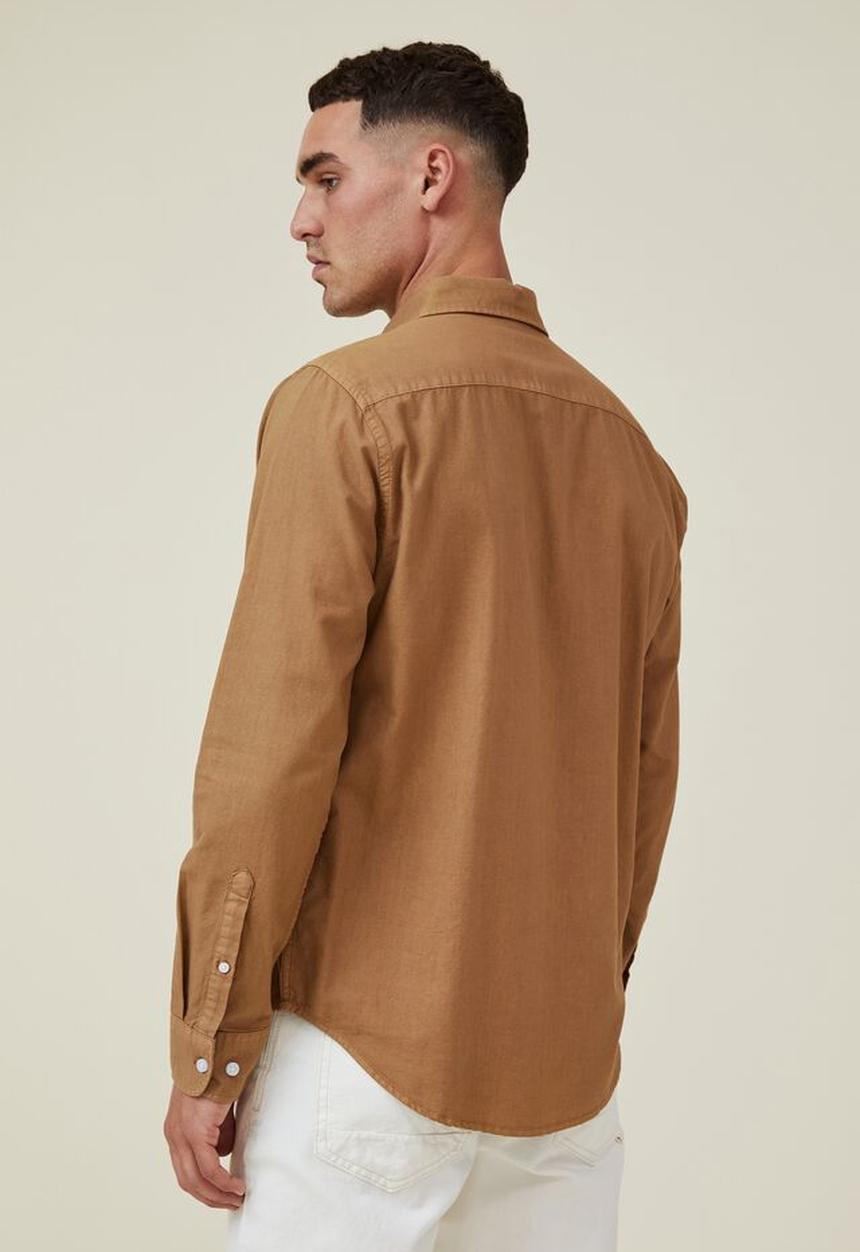 Cotton On - Mayfair long sleeve shirt - vintage gold