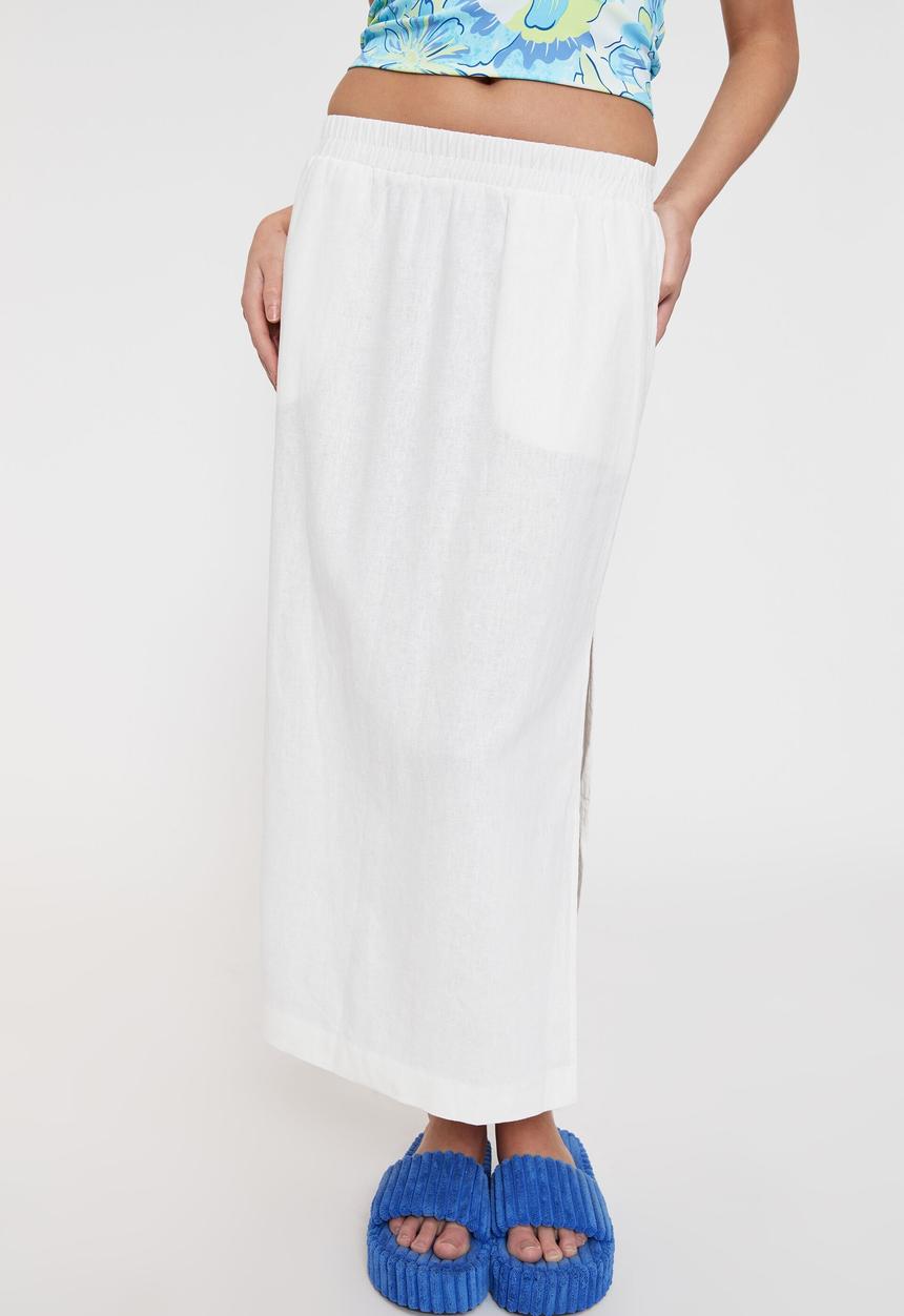 Supré  - Carrie maxi linen skirt - white