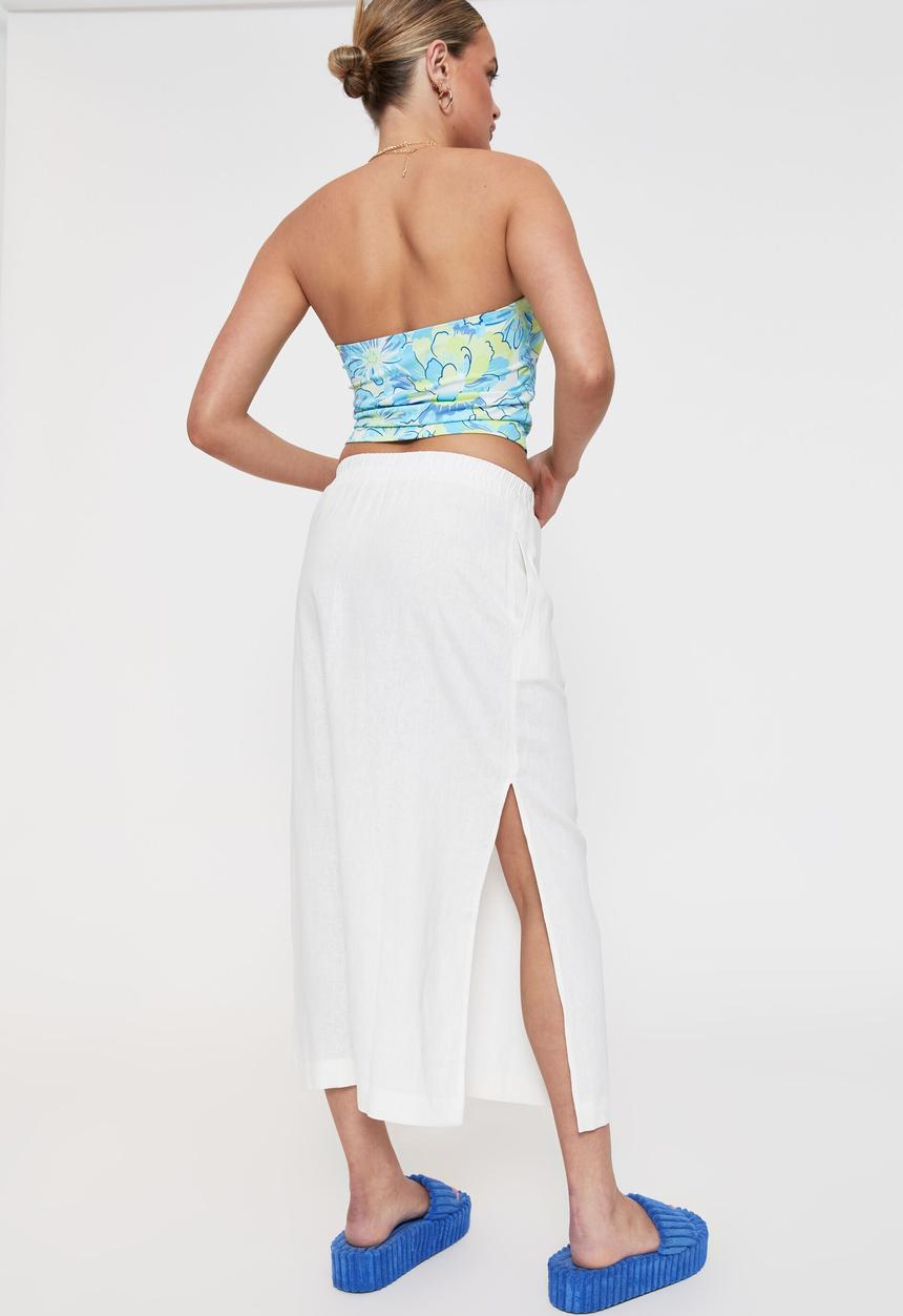 Supré  - Carrie maxi linen skirt - white