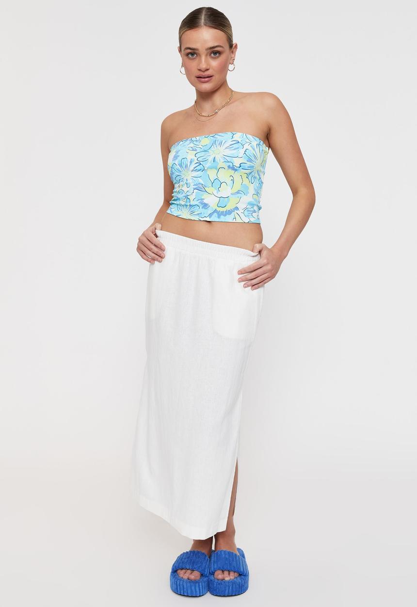 Supré  - Carrie maxi linen skirt - white