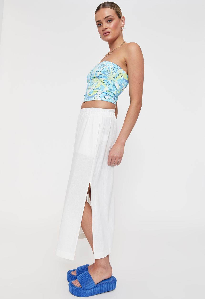 Supré  - Carrie maxi linen skirt - white
