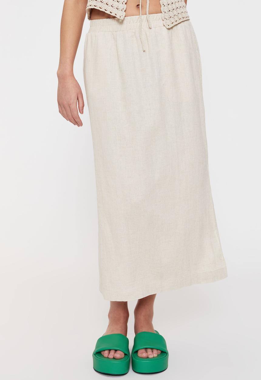 Supré  - Carrie maxi linen skirt - natural