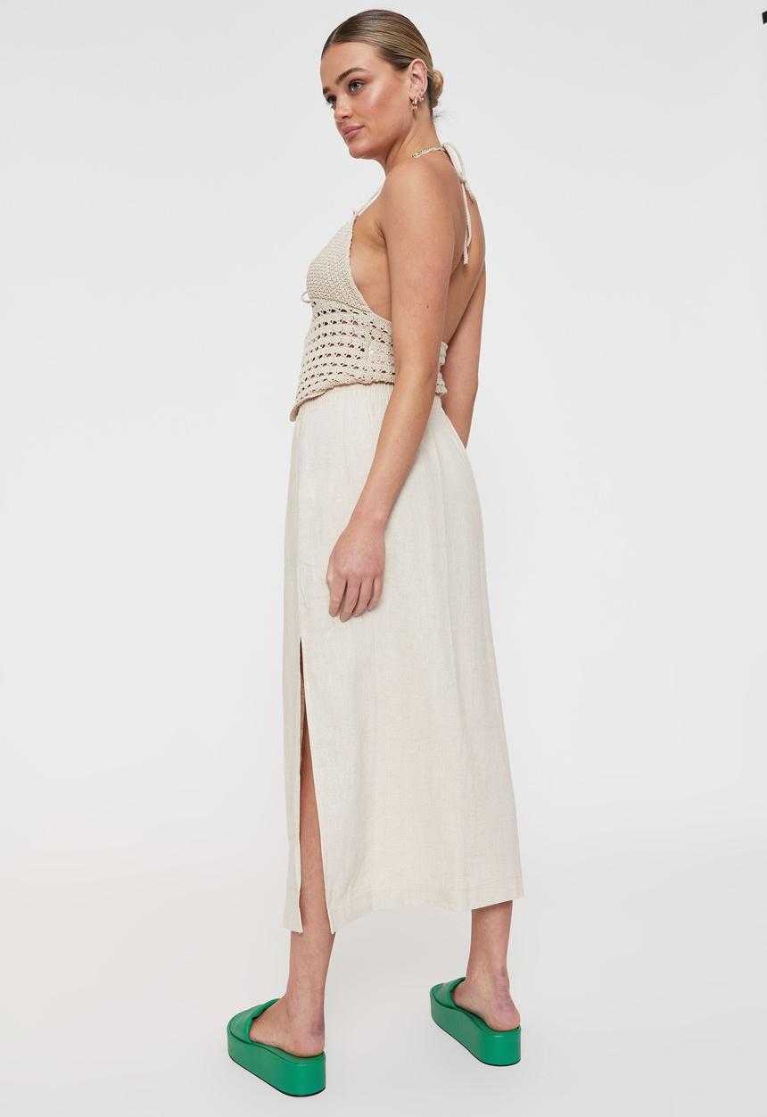 Supré  - Carrie maxi linen skirt - natural