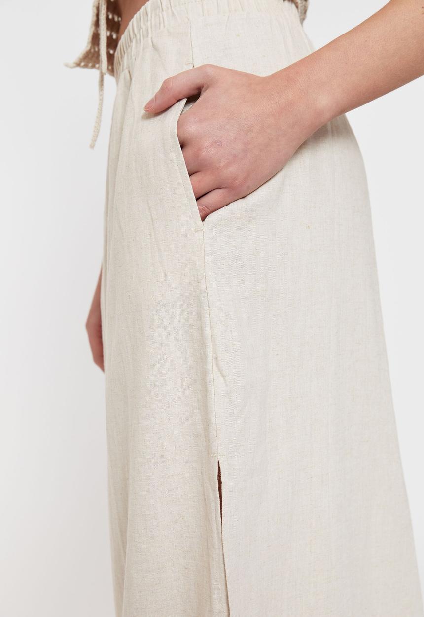Supré  - Carrie maxi linen skirt - natural