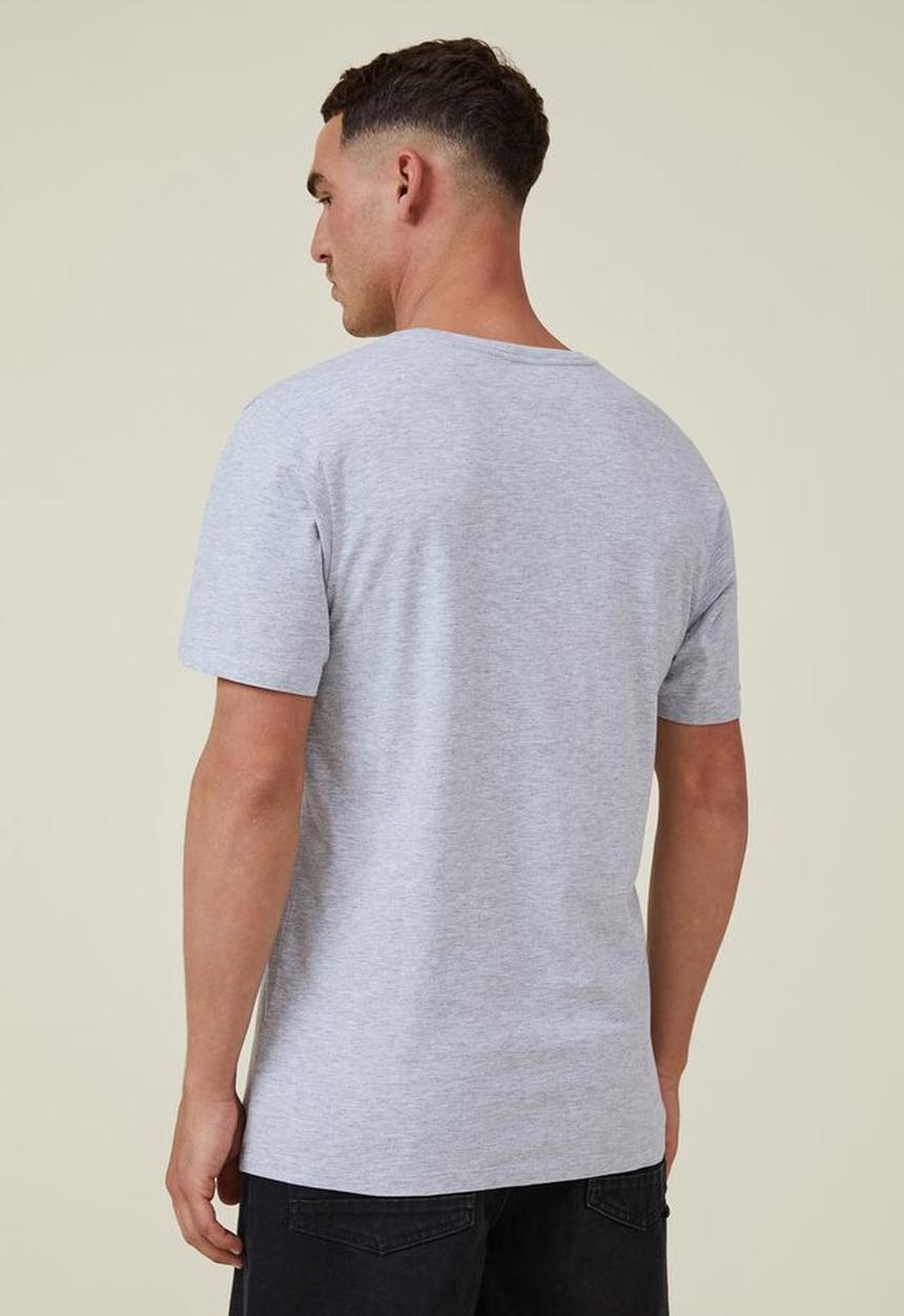 Cotton On - Organic crew T-shirt - light grey marle