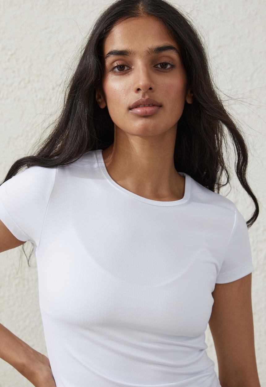 Cotton On - Ultra soft fitted T-shirt - white
