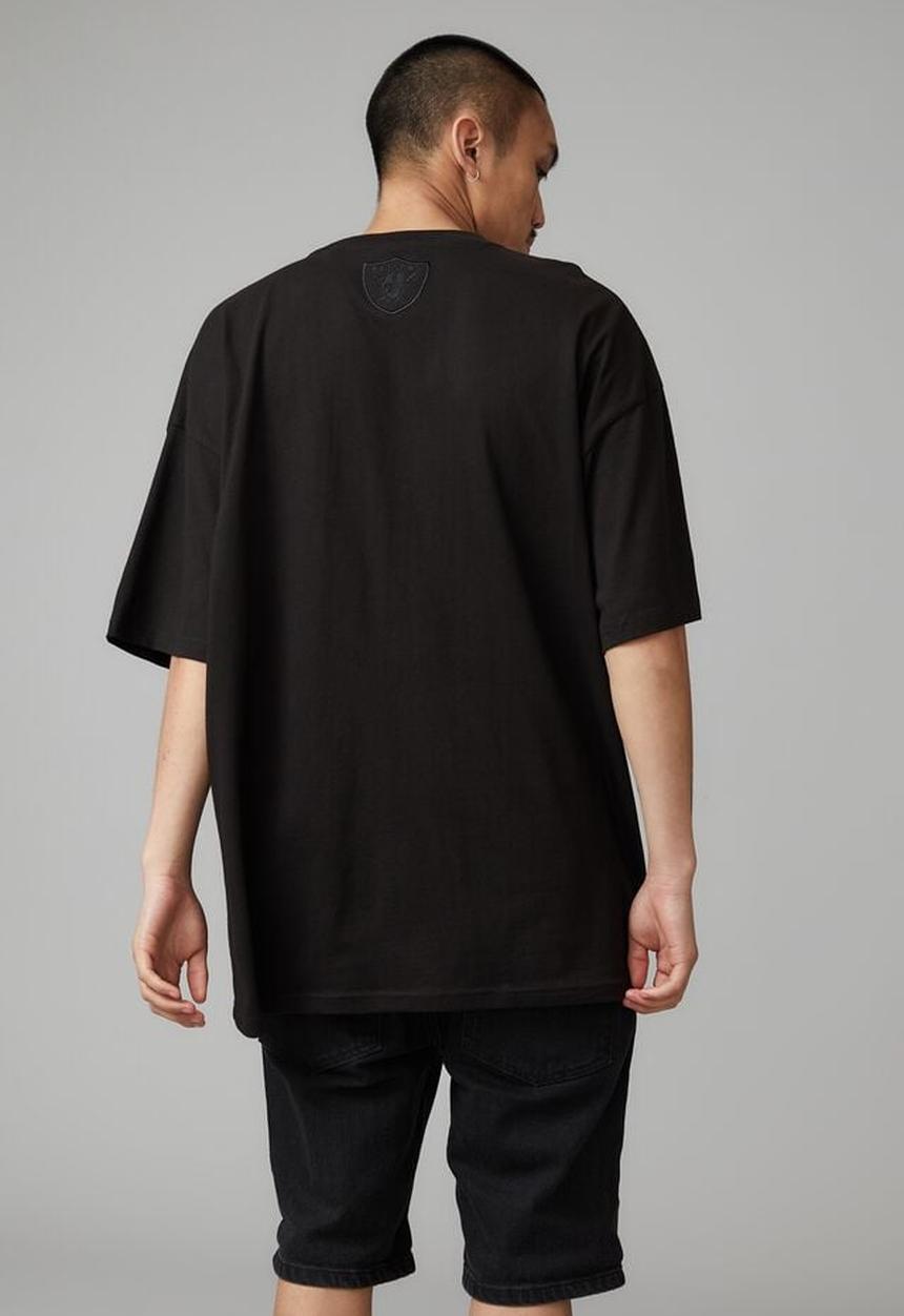 Cotton On - Oversized nfl T-shirt - lcn nfl black/raiders stealth