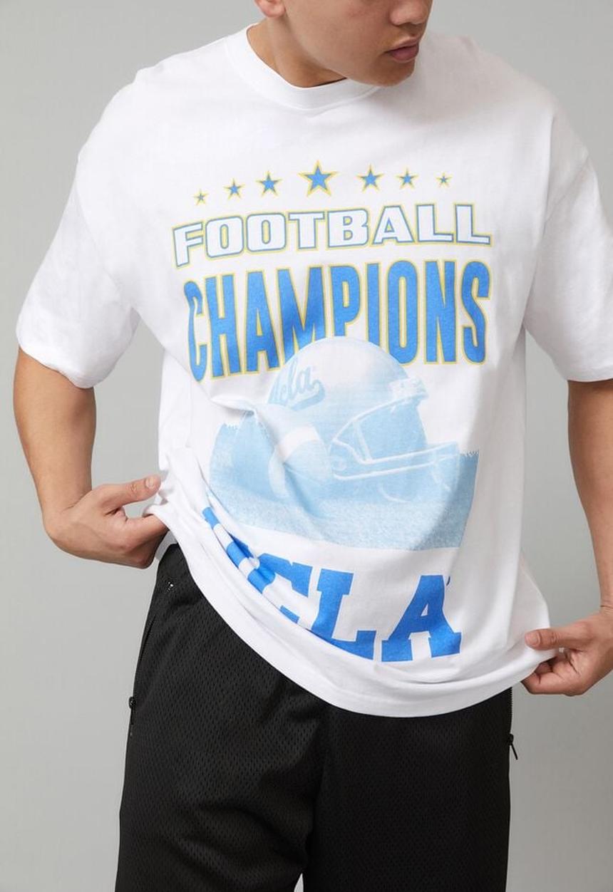 Cotton On - Oversized ucla T-shirt - lcn ucl white/championship helmet