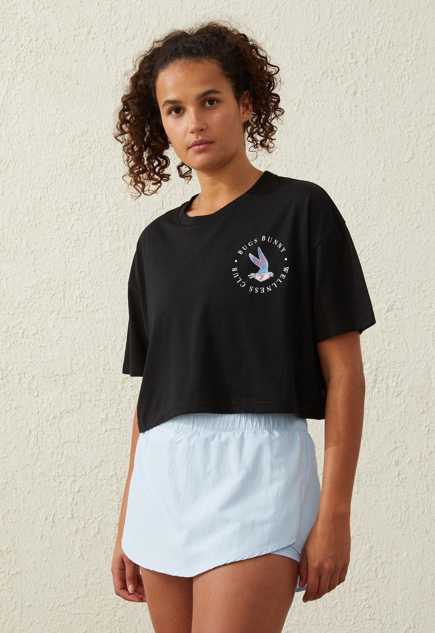 Cotton On - Relaxed active recycled graphic T-shirt - black