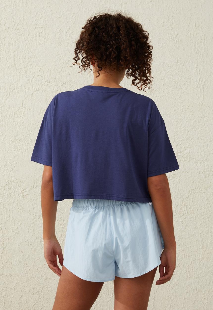 Cotton On - Relaxed active recycled graphic T-shirt - vintage navy