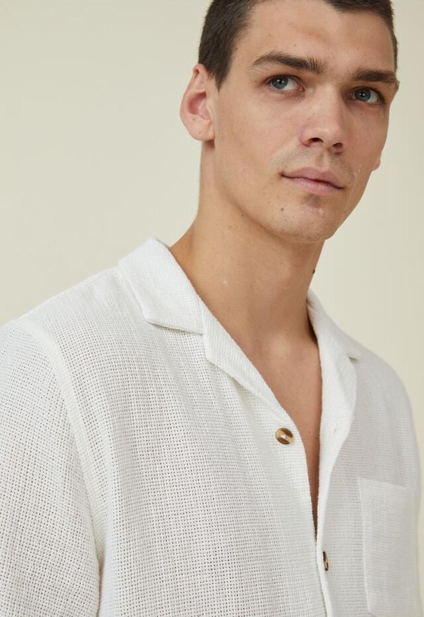 Cotton On - Palma short sleeve shirt - white