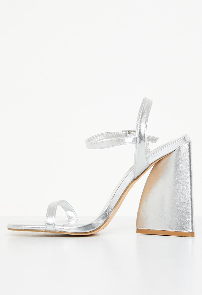 Superbalist - Primrose ankle strap block heel - silver