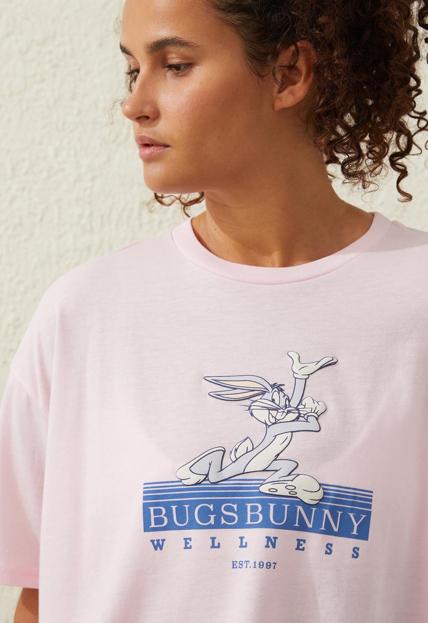 Cotton On - Relaxed active recycled graphic T-shirt - blushing bride