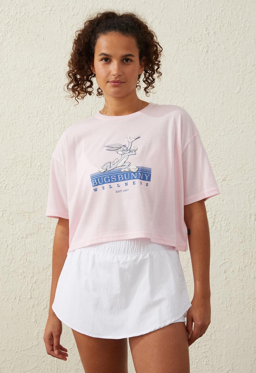 Cotton On - Relaxed active recycled graphic T-shirt - blushing bride