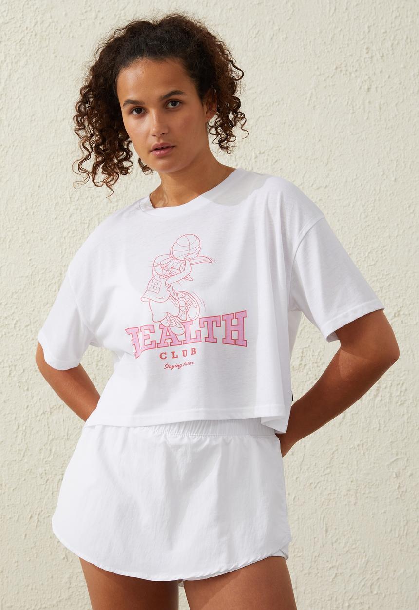 Cotton On -  Relaxed active recycled graphic T-shirt - white