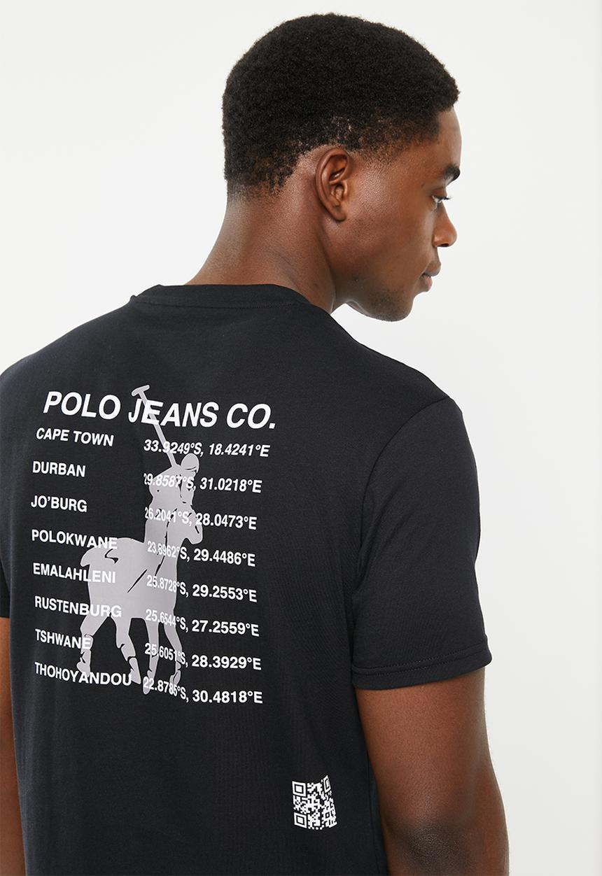 POLO - Men pjc mongezi paint logo tee - black