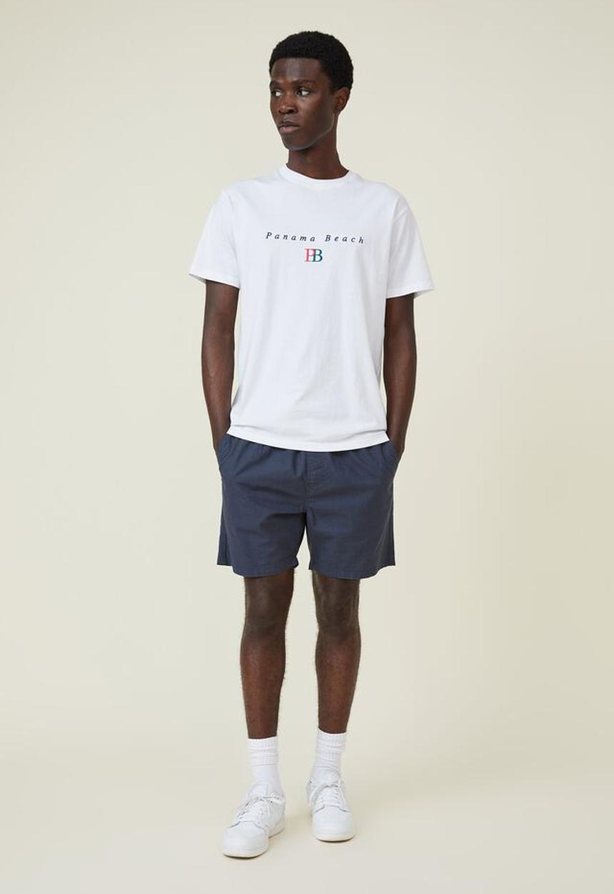 Cotton On - Premium loose fit classic T-shirt - white/panama beach