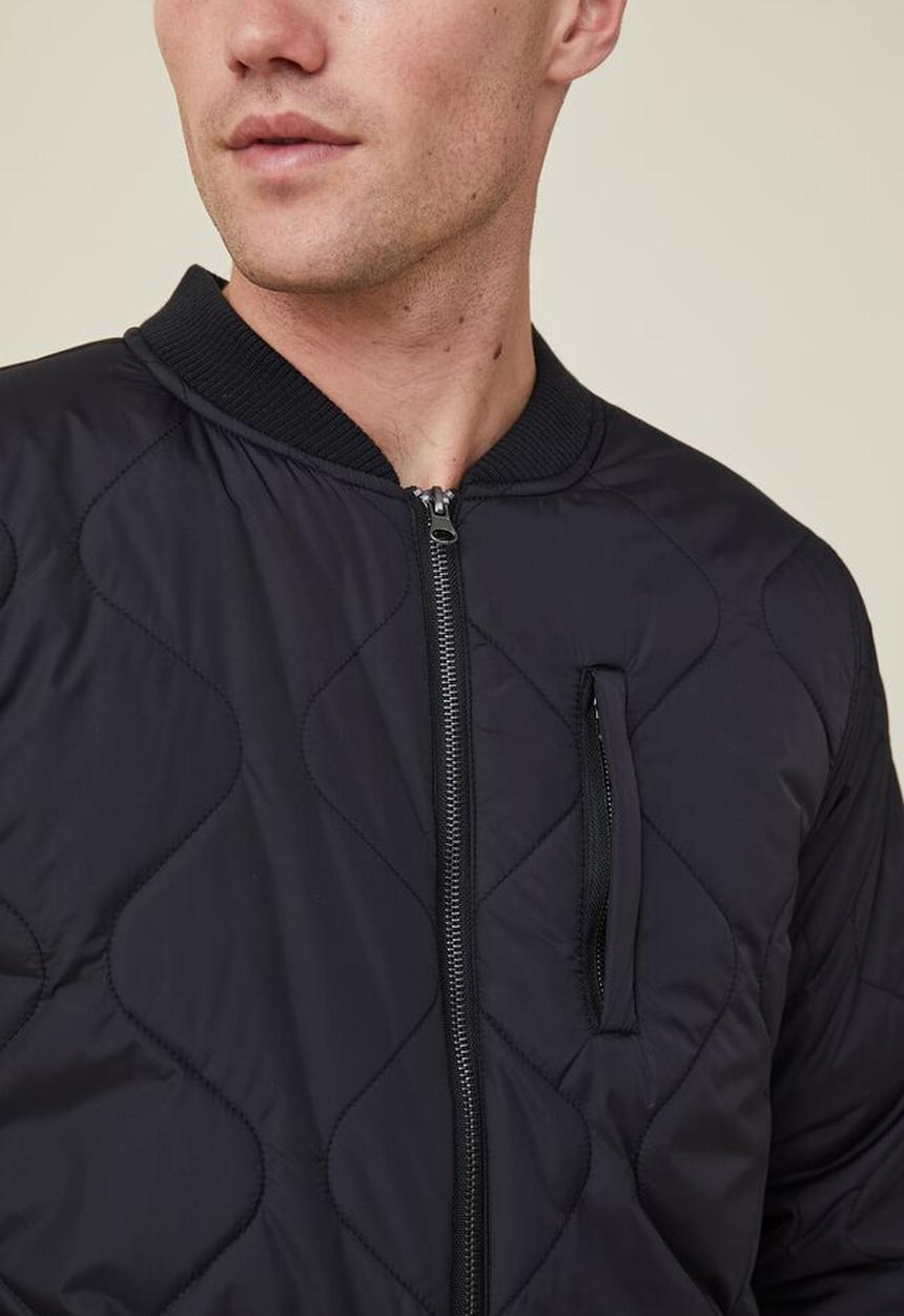 Cotton On - Recycled bomber - black