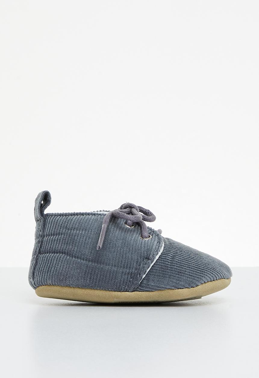 Pop Candy - Corduroy soft sole shoe - grey