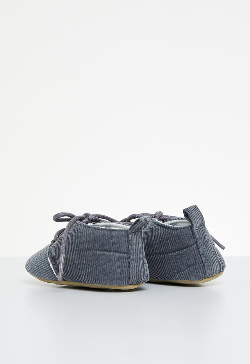 Pop Candy - Corduroy soft sole shoe - grey