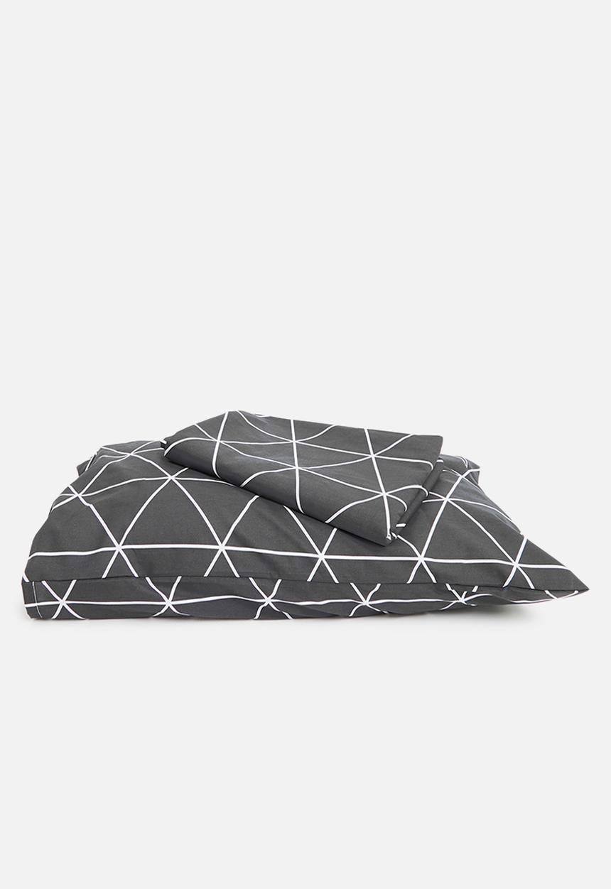 Sixth Floor - Ella duvet cover set - charcoal grey