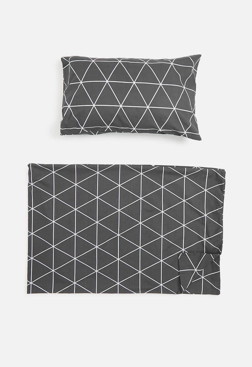 Sixth Floor - Ella duvet cover set - charcoal grey