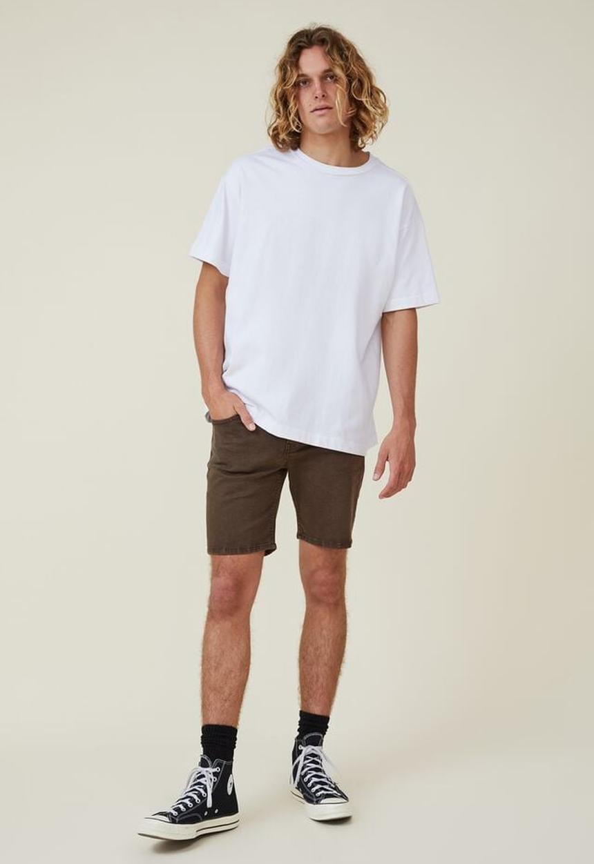Cotton On - Straight short - chocolate addict