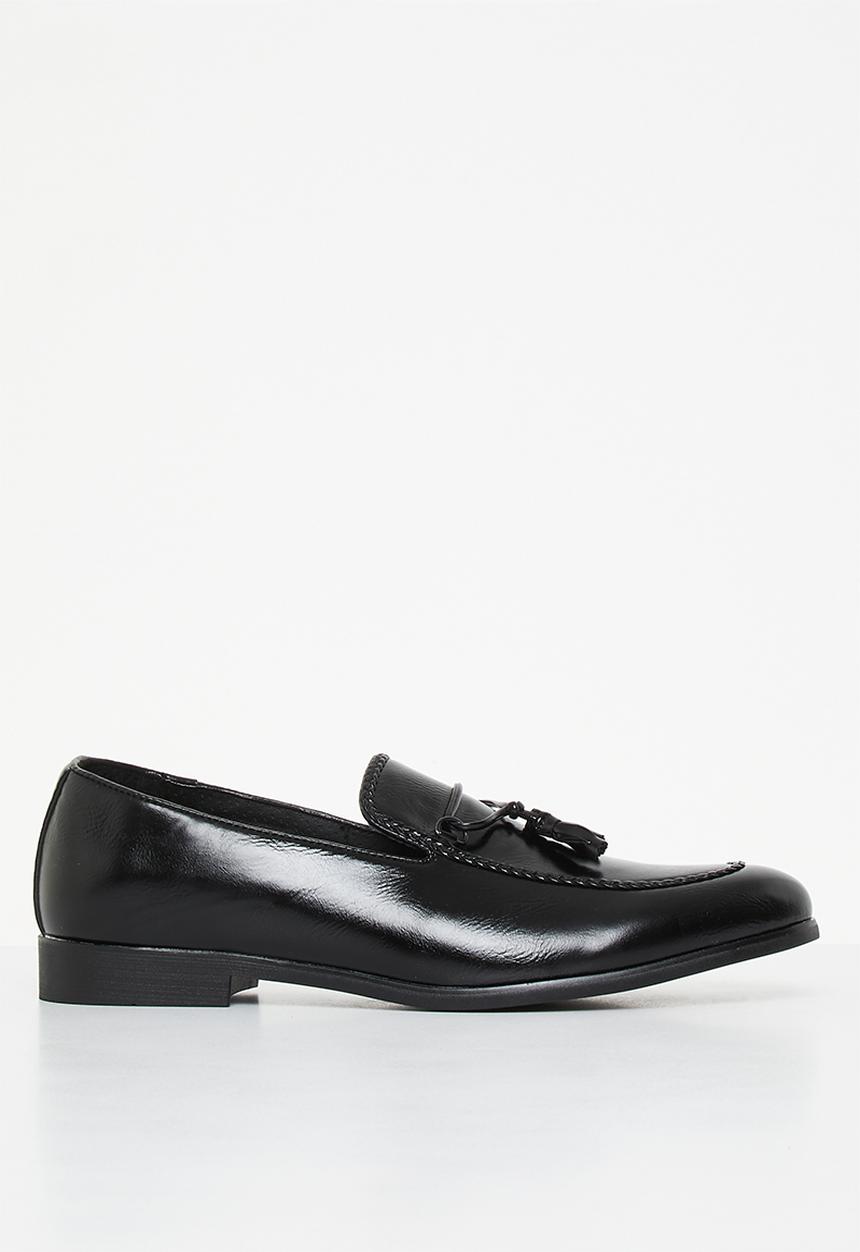 PC - Ant burnish tassle leather - black