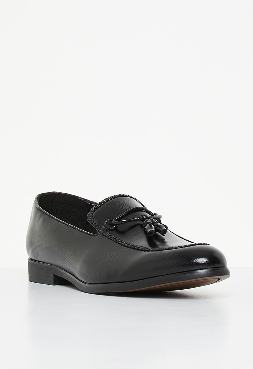 PC - Ant burnish tassle leather - black