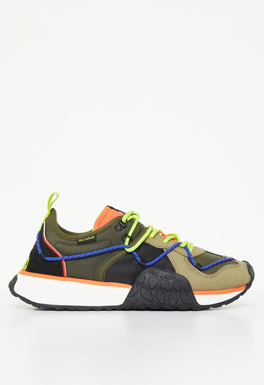 Palladium - Troop runner lace it - olive night & fire cracker