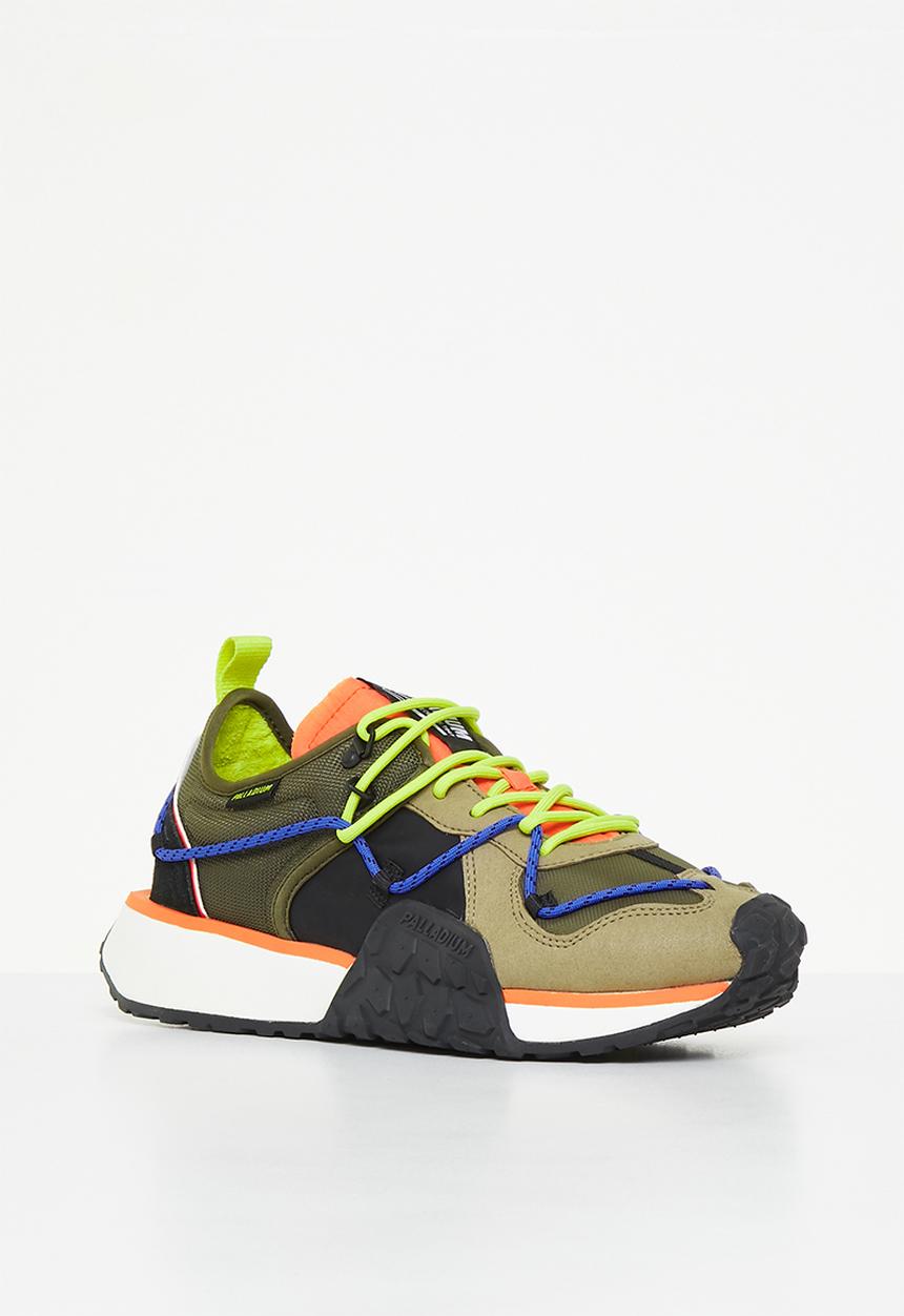 Palladium - Troop runner lace it - olive night & fire cracker