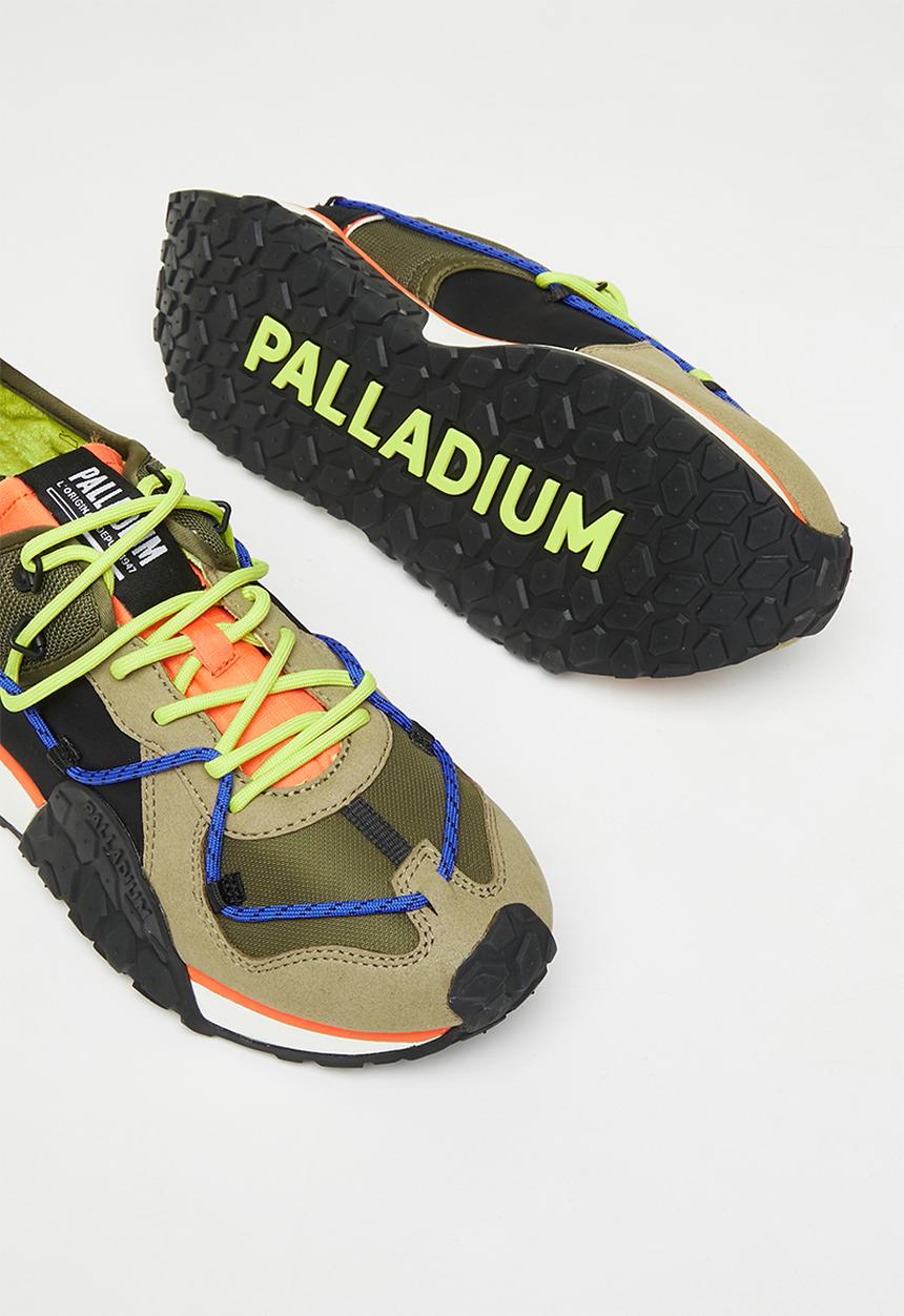 Palladium - Troop runner lace it - olive night & fire cracker